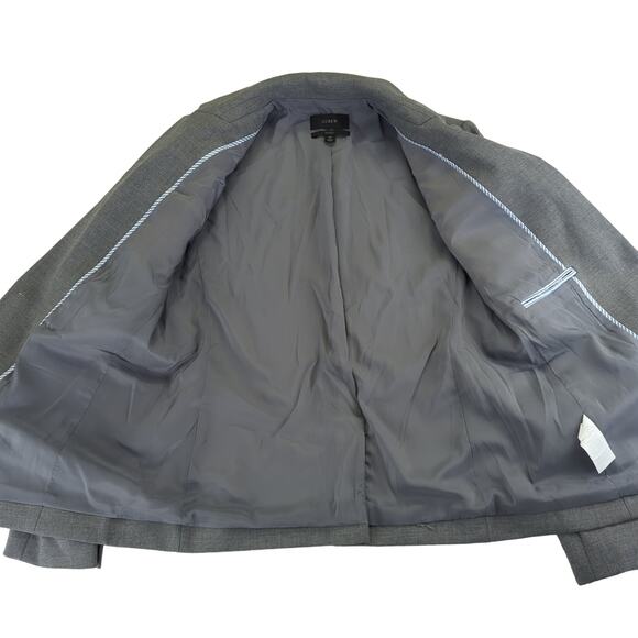 J.Crew Regent Blazer Jacket Gray 4 Season Stretch Single Button Women's 10 K5961 - Picture 7 of 10